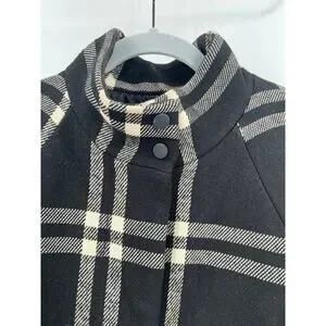 Mango Checked Wool Blend Coat