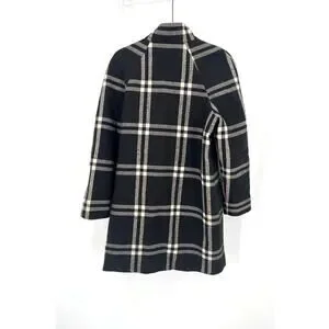 Mango Checked Wool Blend Coat