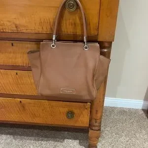 Marc Jacobs Bentley Satchel Tan Brown Tote Purse Buttery Soft Pebbled Leather