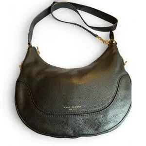 Marc Jacobs New York Black Pebbled Leather Hobo Shoulder Bag