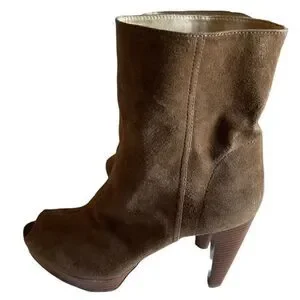 Mare Brown Suede Open Toe Boots  Size 38