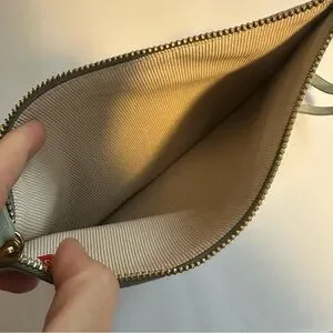 Margot New York Leather Clutch Zip Pouch