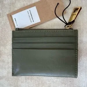 Margot Olive Green Leather Wallet Emmy Card Holder NWT