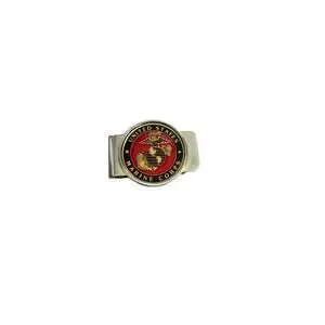 Marine Corps USMC Money Clip Golden Metal Crest Eagle Globe Anchor Gift Military