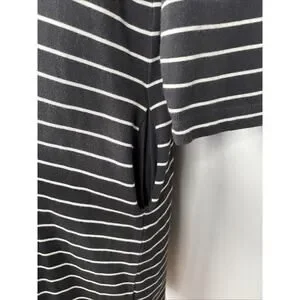 Marine Layer Mackenzie Striped Dress Women's Medium Black White Casual Pockets