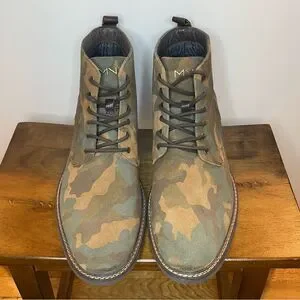 Mark Nason NWOT Stowe Military Camo Lace Up Suede Boots - Mens 12