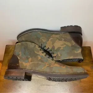 Mark Nason NWOT Stowe Military Camo Lace Up Suede Boots - Mens 12