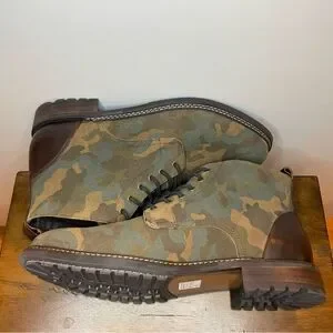 Mark Nason NWOT Stowe Military Camo Lace Up Suede Boots - Mens 12