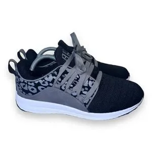 Marley Lilly Casual Sneakers Black/ Grey Leopard Women's 7