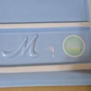 Martha Stewart Light Blue Beaded Tray 12 X 4.5 X 1.5 Inches