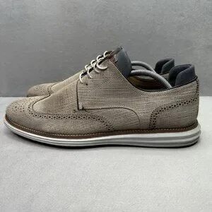 Martin Dingman Countryaire Mens Size 11.5 MN Wingtip Oxford Gray Suede Plain Toe