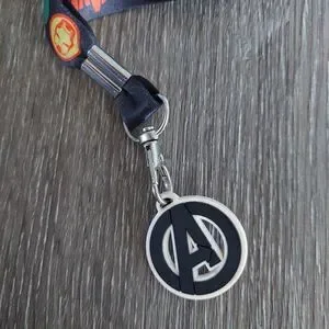 Marvel Avengers Lanyard 4- Avenger Icons Black Multi Color