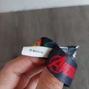 Marvel Avengers Lanyard 4- Avenger Icons Black Multi Color