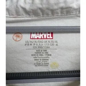 Marvel Disney Parks Button Up Shirt White XL Rainbow Logo Print