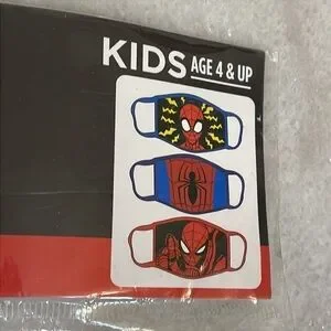Marvel Spider-Man Cloth Face Mask New Kids 4 And Up 3pc