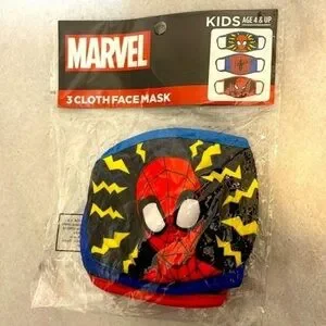 Marvel Spider-Man cloth face mask New kids 4 and up 3pc