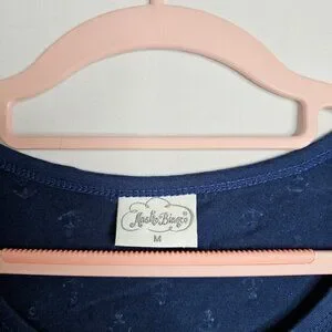 MASTRO BIANCO Coastal Tank Dress NAVY BLUE WHITE ANCHORS Size M Nautical Resort