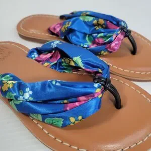 Matilda Jane Flip Flops Kids Girls Size 11 Brilliant Daydream Seashore Sandal