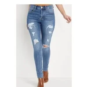 Maurice’s High Waist Super Skinny Super Stretch Ripped Distressed Jeans 2 Maurice’s High Waist Super Skinny Super Stretch Ripped Distressed Jeans 2