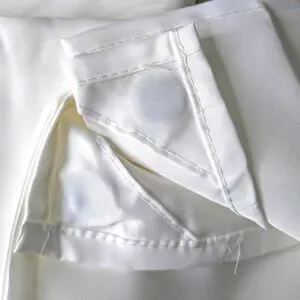 Maytex White Polyester Fabric Shower Curtain Liner