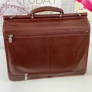 McKlein Vintage Leather Messenger/Laptop Computer Bag