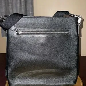 MCM Black Messenger Bag EUC Travel Everyday Minimalist Campus Normcore Sleek