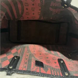 Medium MCM Cognac And Black Leather Tote