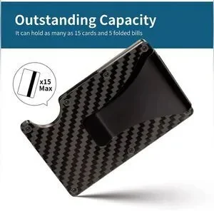 Men RFID Blocking Slim Money Clip Wallet Credit Card ID Holder Thin Minimalist
