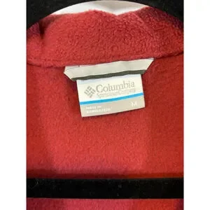 Men's Columbia Fleece Jacket Size M Red