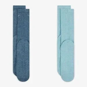 Men's Nike Everyday Plus Dri-FIT Cushioned Crew Socks 2 Pack Blue