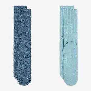 Men's Nike Everyday Plus Dri-FIT Cushioned Crew Socks 2 Pack Blue
