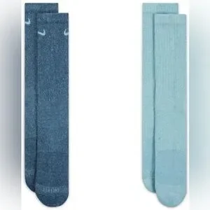 Men's Nike Everyday Plus Dri-FIT Cushioned Crew Socks 2 Pack Blue
