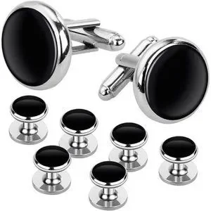 Mens Cufflinks and Studs Tuxedo Shirt Cufflinks and Studs Set Brass Cufflinks