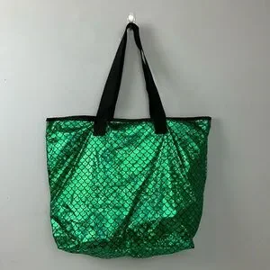 Mermaid Green Scales Iridescent Tote Bag