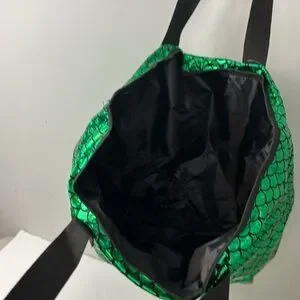Mermaid Green Scales Iridescent Tote Bag