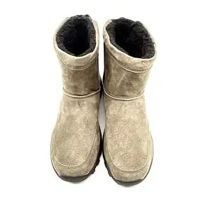 Merrell Mens Winter Boots J005573 Suede Leather Faux Fur Lined Taupe US 10 EU 44