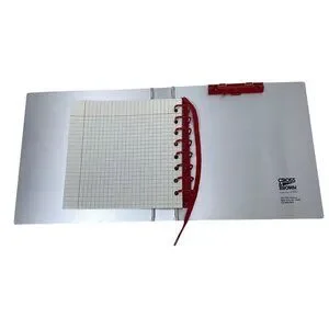 Metal Binder 8.5" Brushed Metal With Clip And Inserts