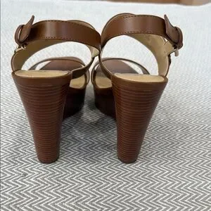 Michael Kors Brown Wedge Sandals Size 7
