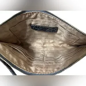 Michael Kors Fulton Snakeskin Print Wristlet Clutch