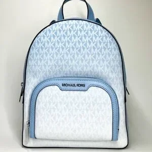 Michael Kors Jaycee Medium Ombré Signature Logo Backpack Light Sky Blue