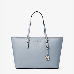 Michael Kors Jet Set Top Zip Tote Bag in Baby Blue (Excellent Condition)