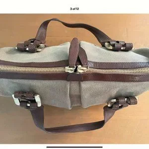 Michael Kors Large Canvas And Leather Harness Grab Handbag