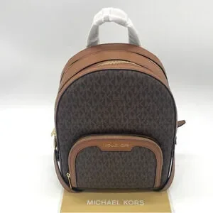 Michael Kors Medium Jaycee Zip Packet Backpack Brown