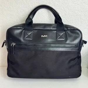MICHAEL KORS Men’s Brooklyn Nylon Briefcase Black