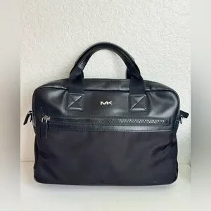 MICHAEL KORS Men’s Brooklyn Nylon Briefcase Black