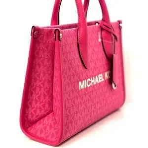 Michael Kors Mirella Small Signature Logo Crossbody Bag Dragonfruit