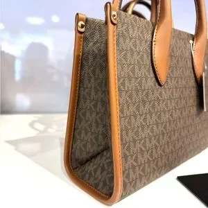 Michael Kors Mirella Small Signature Logo Crossbody Bag Brown Signature