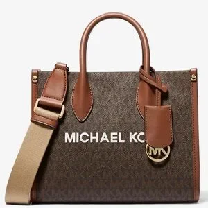 Michael Kors Mirella Small Signature Logo Crossbody Bag Brown Signature