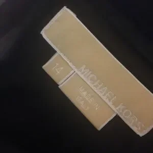 Michael Kors Wool Blend Navy Slit Pencil Skirt