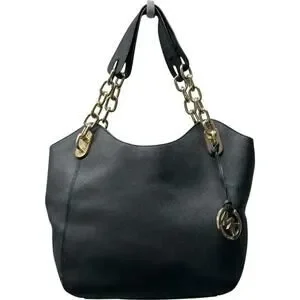 MICHAEL Michael Kors Lilly Tote Black Leather Shoulder Bag